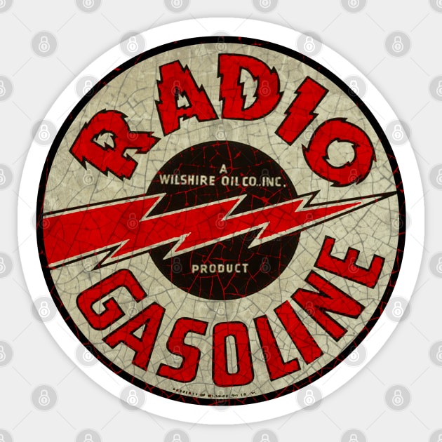 Radio Gasoline Sticker by Midcenturydave